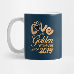 Love my Golden retriever since 2019 Mug